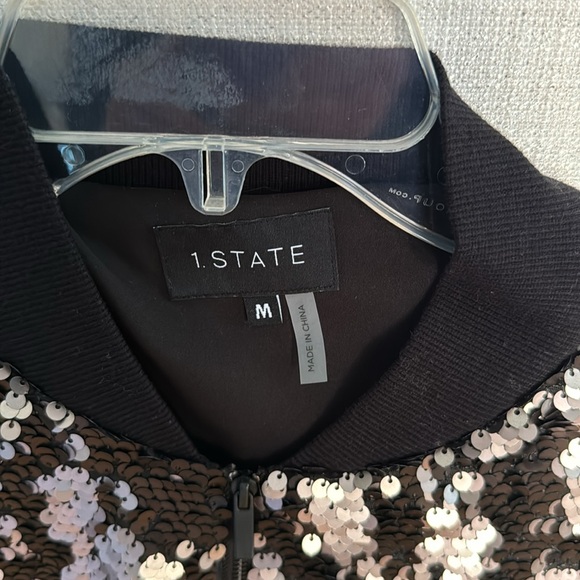 1 State sequin jacket size medium NWOT - Picture 2 of 6